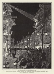 Een gedenkwaardige nacht in Buffalo, het lezen van de bulletins nadat de president was neergeschoten